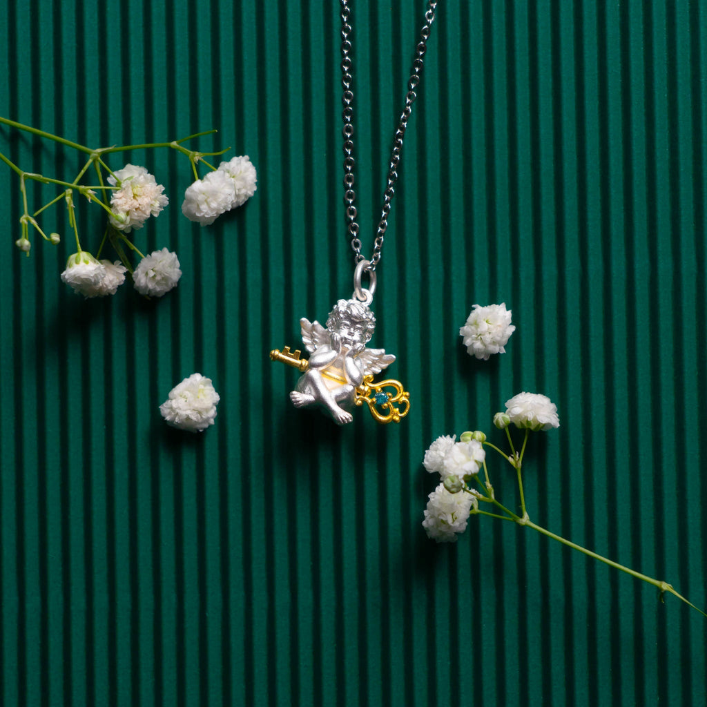 Key Guadience Angel Necklace - Baby's Breath Alley