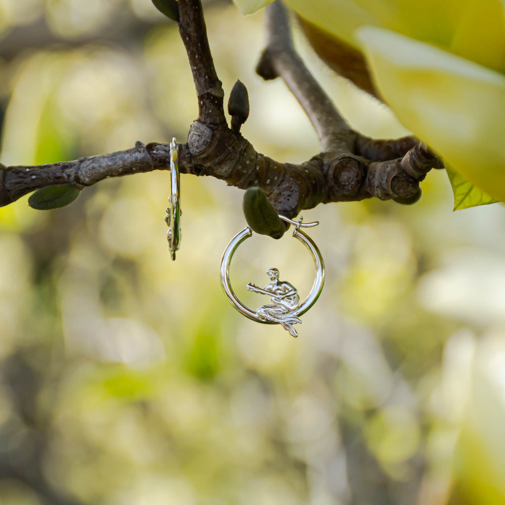 Mermaid and Merman Mismatch Hoop Earrings - Baby's Breath Alley