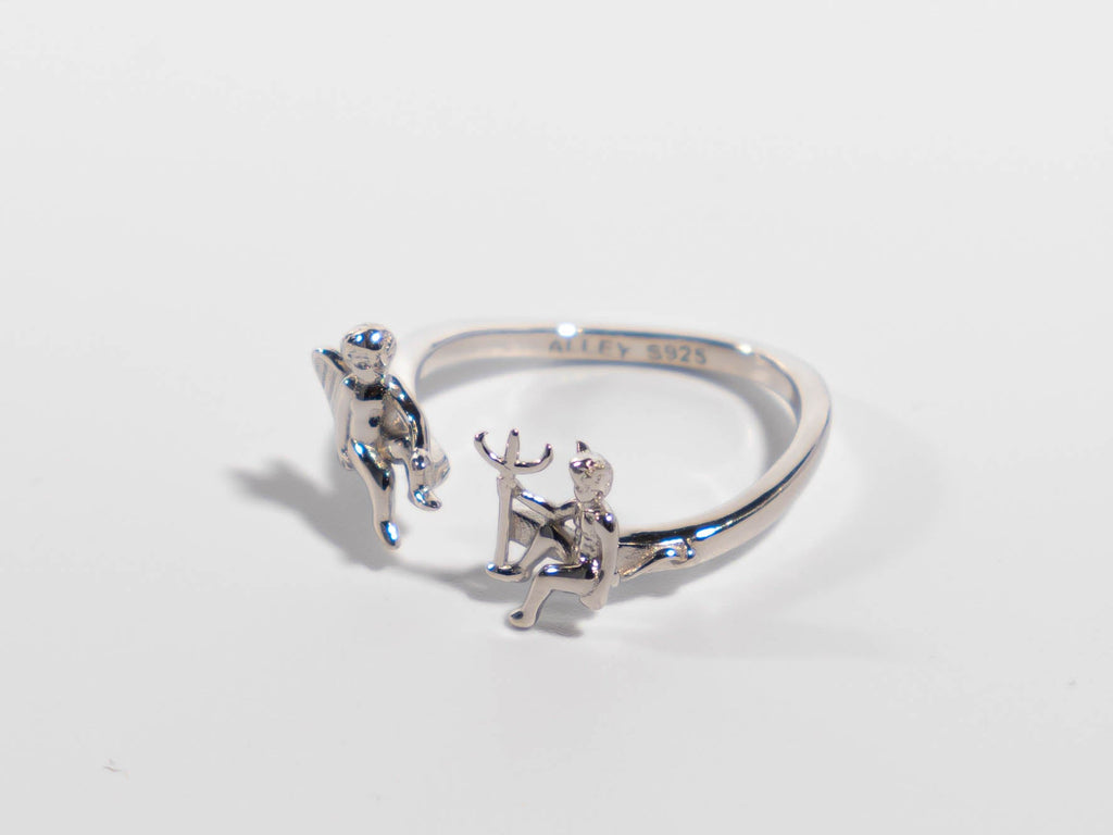 Whimsy Angel and Devil Open Ring - Baby's Breath Alley